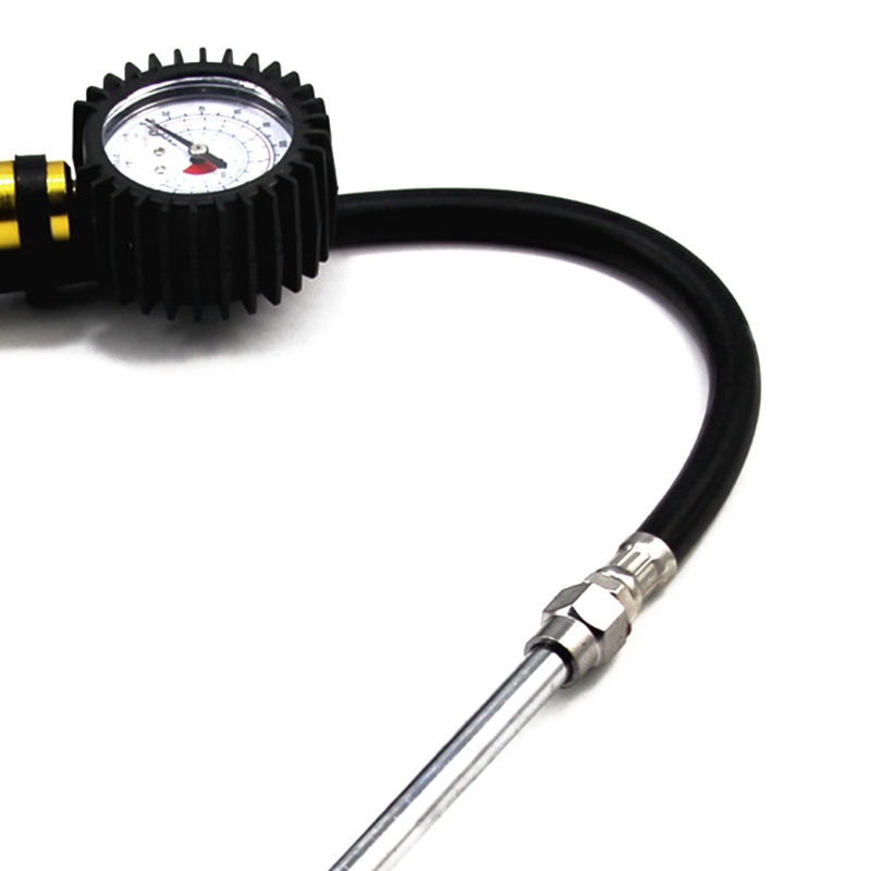 Máy Đo Áp Suất Lốp Xe Kỹ Thuật Số 220 PSI Kèm Ống Dẫn Linh Hoạt