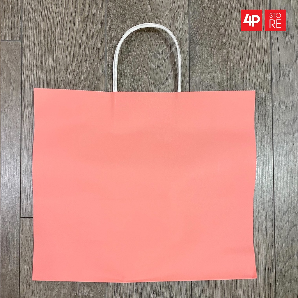 TÚI GIẤY KRAFT NGANG HỒNG 32 X 27 X 11 CM