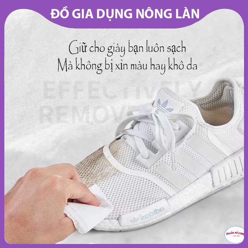 Hộp khăn giấy ướt lau giầy sneaker NL Shop, khăn lâu đa năng tiện lợi