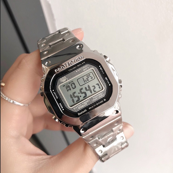 Đồng hồ nam vỏ thép B5000 bạc OneTime sang trọng lịch sự