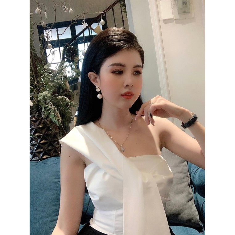 Áo Croptop chéo vai hotgirl siêu điệu