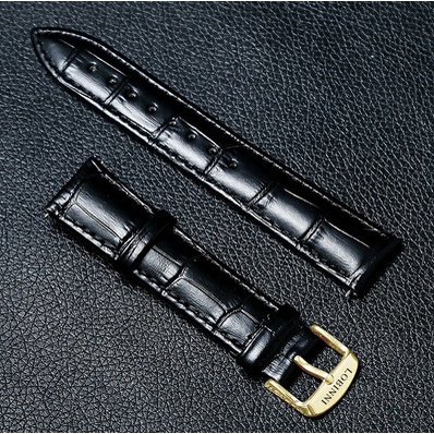 Dây da cao cấp LOBINNI LBN03 màu nâu chính hãng ,khóa gài cao cấp ,chống nước