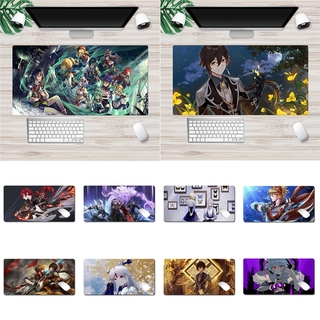 Tấm lót chuột máy tính 30x60cm thiết kế chống trượt in hình game Genshin Impact