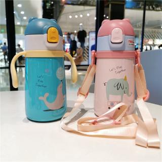 Bình nước 316 giữ nhiệt dung tích 360ml tích hợp ống hút xinh xắn cho bé