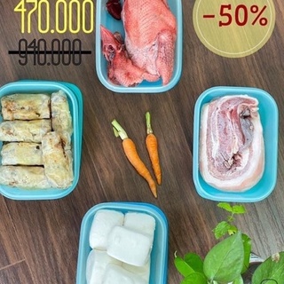 TUPPERWAREHOUSE MALL - Bộ 4 hộp trữ đông Gen II 450ml giảm sốc