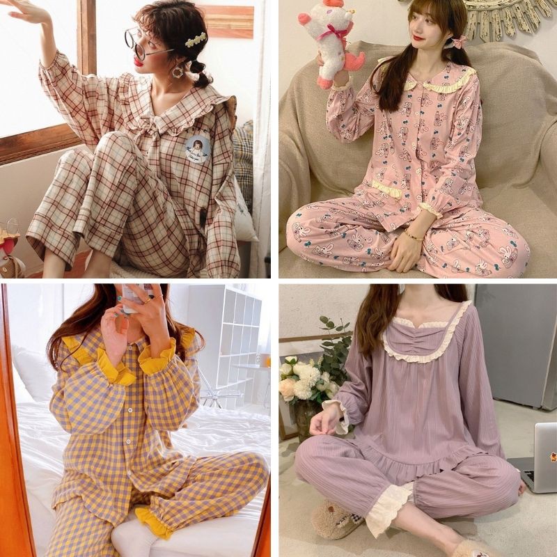 Đồ Ngủ Nữ Cao Cấp Guu Cotton Dài Tay Công Chúa Dễ Thương BDTD03 | WebRaoVat - webraovat.net.vn