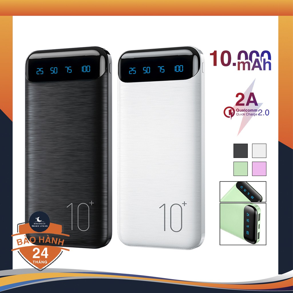 Sạc Dự Phòng Remax WP 161 10000mAh Sạc 2 Thiết Bị Cùng Lúc, Cho Điện Thoại Samsung, Iphone, Ipad, Xiaomi, Oppo