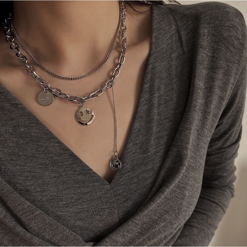 Vòng Cổ Phong Cách HipHop Mặt Cười 2M44