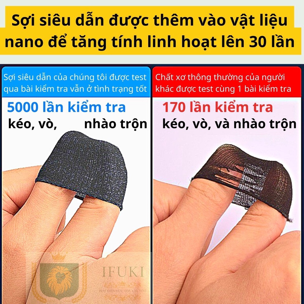 Bao tay chơi game 2 ngón - phụ kiện chơi game ff , pubg , flydigi . găng tay siêu nhạy chống mồ hôi ngón tay