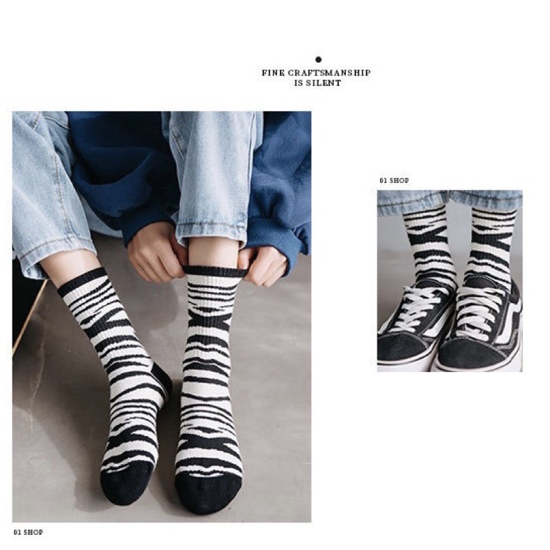 Vớ ngựa vằn ulzzang xinh xắn hot hit TikTok có sẵn