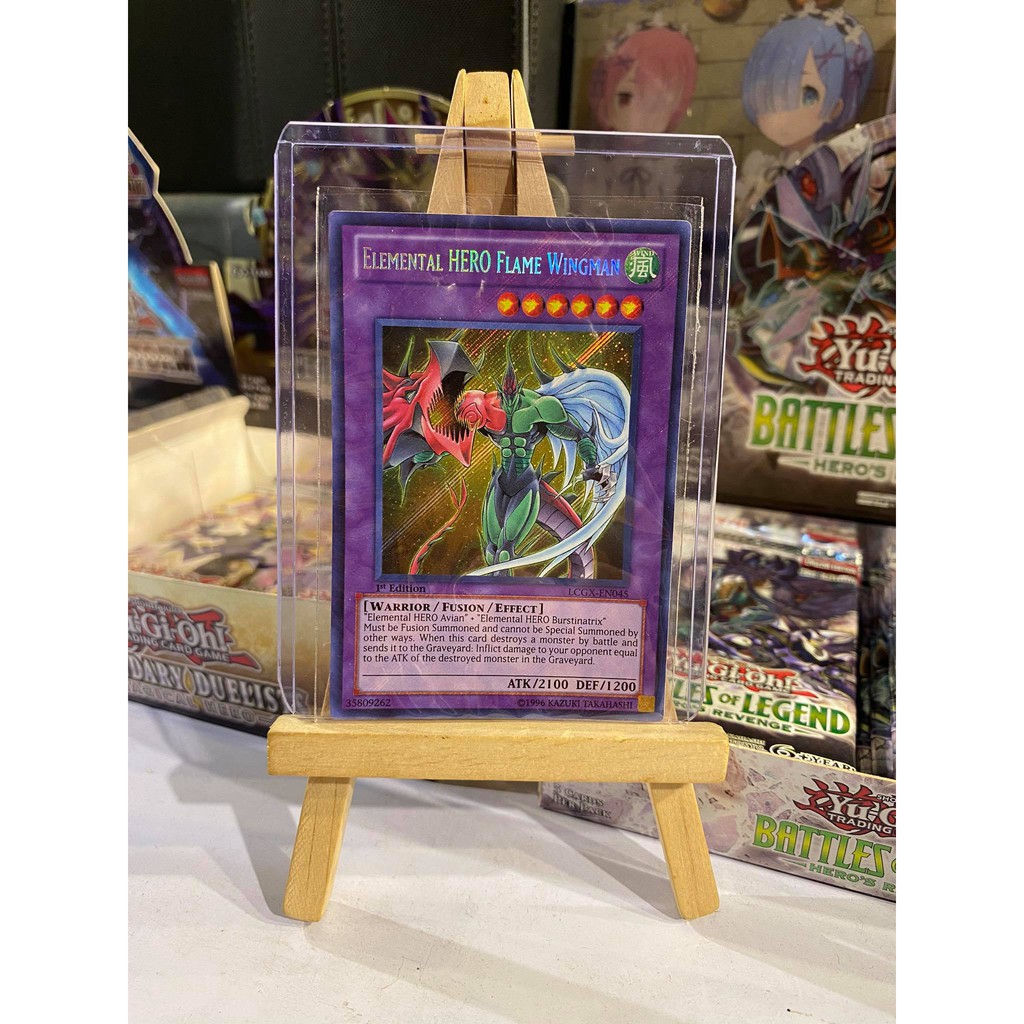 [ Dưa Hấu Yugioh ] Lá bài thẻ bài Elemental Hero Flame Wingman - Secret Rare - Tặng bọc bài nhựa bảo quản