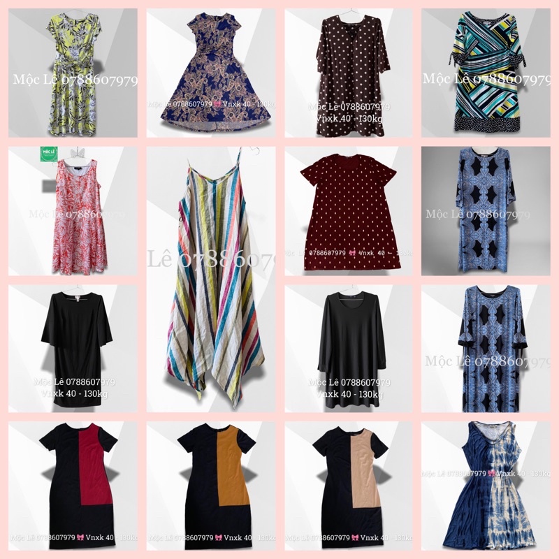 Đầm thun bigsize vnxk xuất khẩu phom rộng dài mãi plus size dress