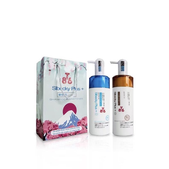 Bộ đôi dầu gội xả SLBECKY T86 plus 700ml tinh chất colagen siêu mềm
