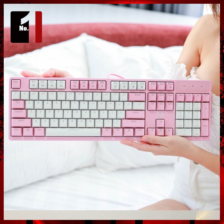 Bàn Phím Cơ Gaming Máy Tính DareU EK1280S Màu Hồng Led RGB Bàn Phím Vi Tính Laptop Pc Chơi Game Dễ Thương Có Dây