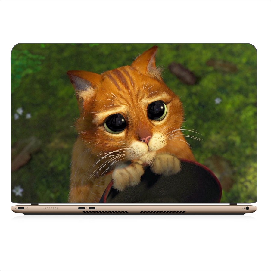 Miếng Dán Skin In Decal Dành Cho Laptop – Mèo Đi hia 4  – mã: 071118