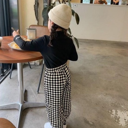Quần jogger lưng cao phối túi phong cách hip hop đường phố cho bé gái 3-8 tuổi