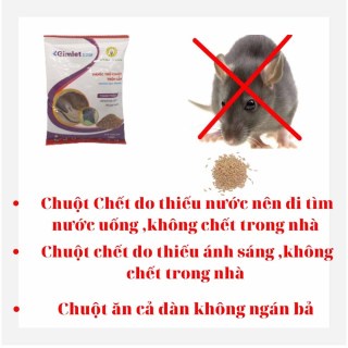 Thuốc Trừ Chuột Gimlet 100gram – Thuốc trừ chuột trộn sẵn, không cần pha thêm mồi