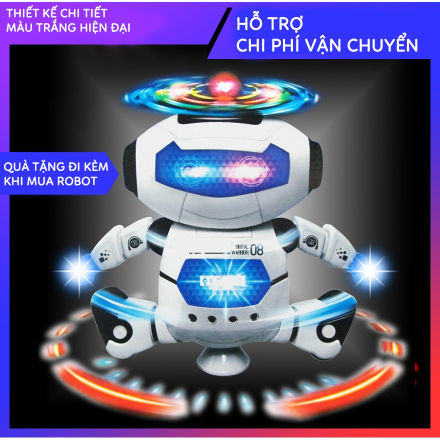 [HOT]   Đồ Chơi, Trang Trí Bàn Làm Việc Robot Xoay 360, Phát Nhạc Và Hát, Chất Liệu Nhữa ABS An Toàn Khi Sử Dụng