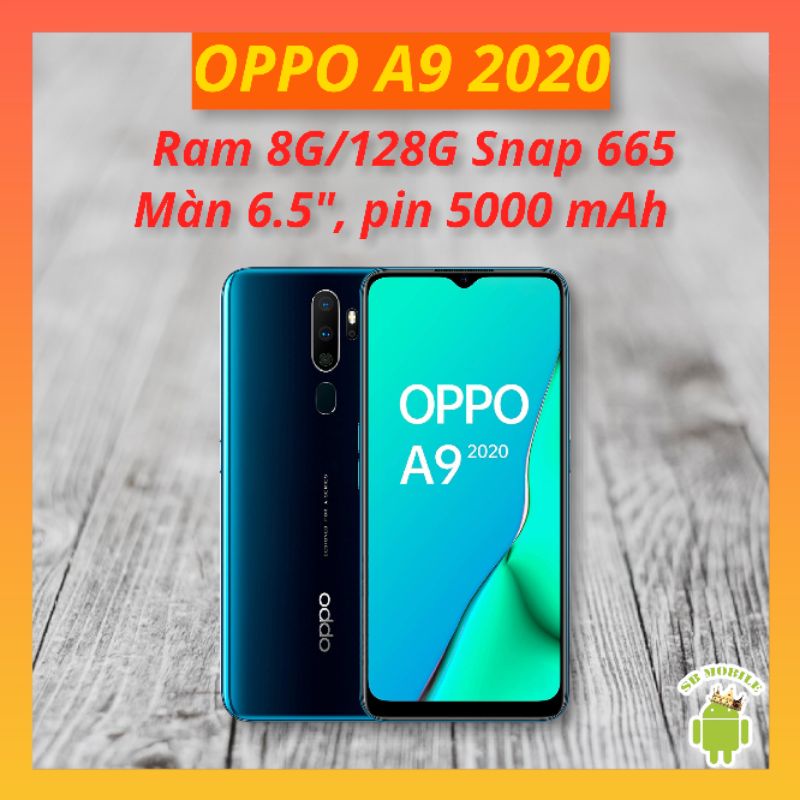 Điện thoại Oppo A9 2020 2 sim ram 8gb/128gb như mới
