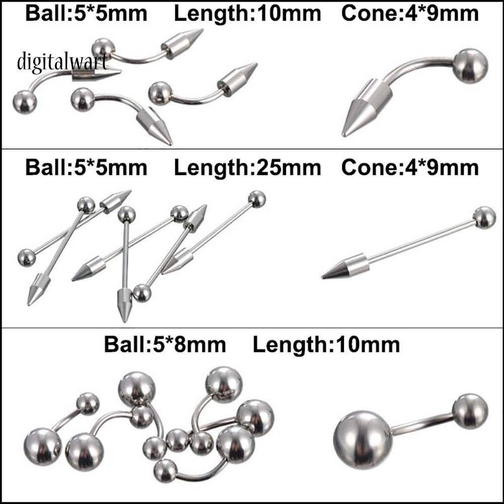 Set 15 / 60 / 85 Khuyên Xỏ Cơ Thể Thời Trang Cá Tính