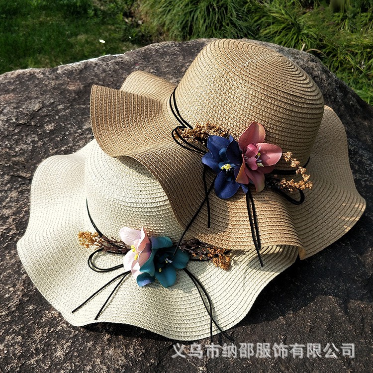 Nón cói kết hoa - vành vừa - xinh xắn