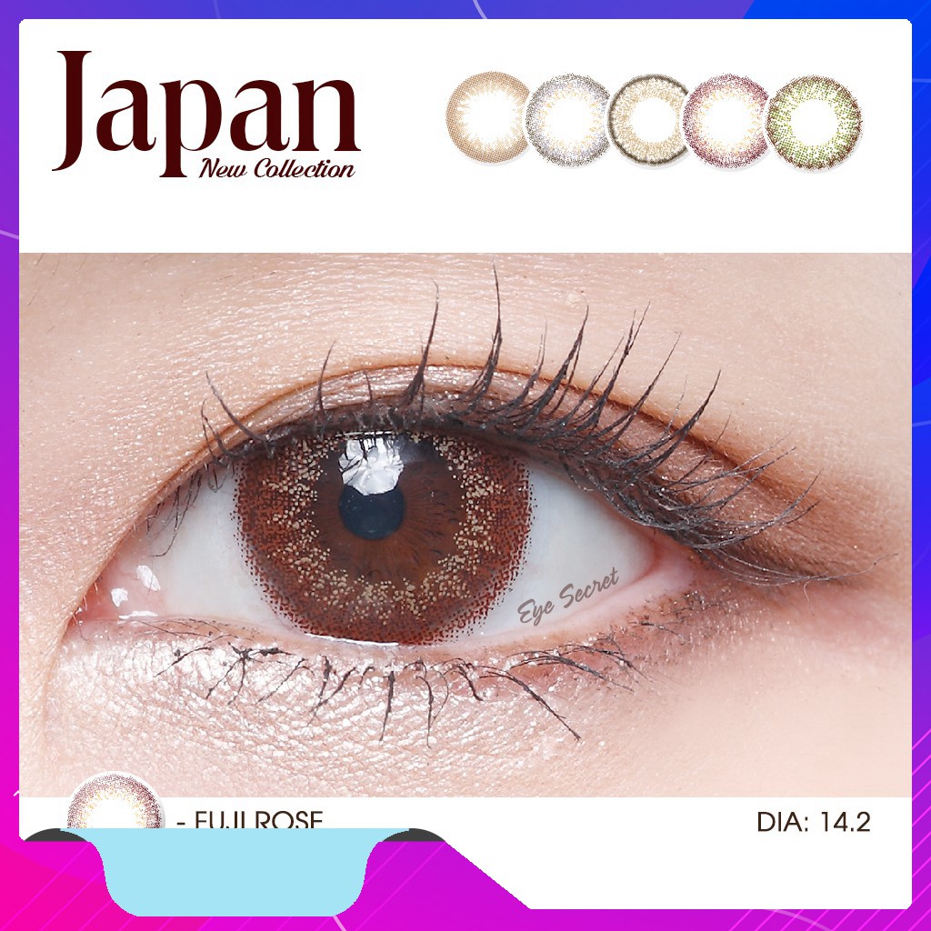 🌺Buianhngoc 🌺 Kính áp tròng màu dùng 1 ngày Eye Secret Contact Lens-FUJI ROSE