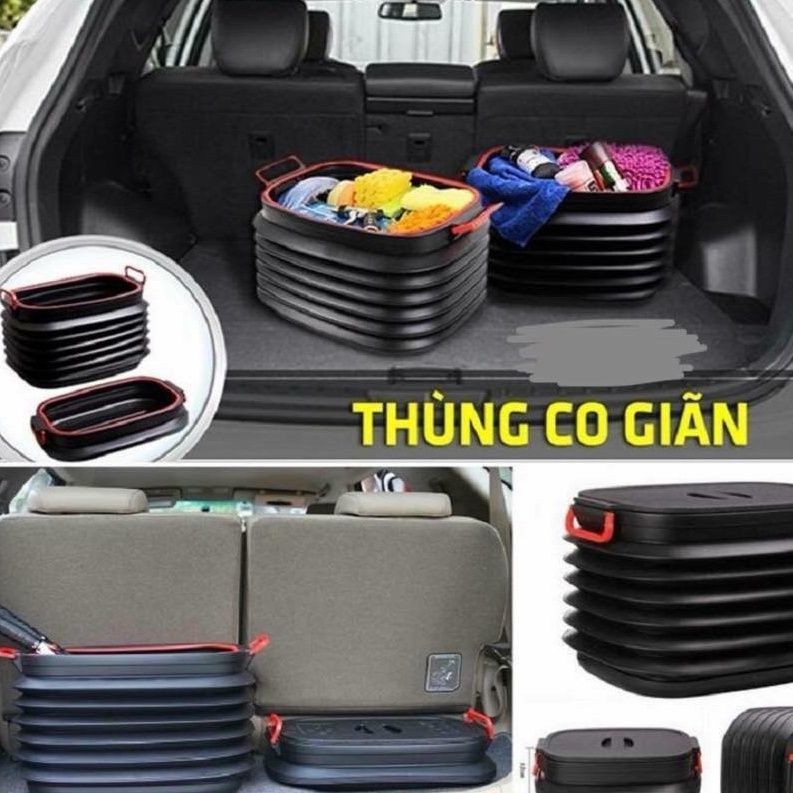 Thùng đựng đồ cho dãn trong xe ô tô 40 lít - hộp đựng đồ trong cốp ô tô
