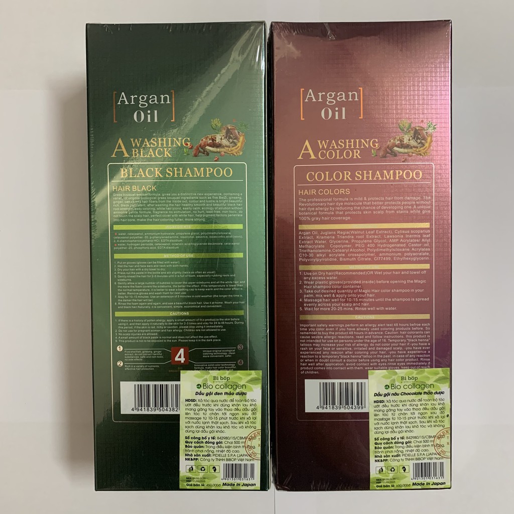 DẦU GỘI PHỦ BẠC TÓC BIBOP NHẬT BẢN ( ĐEN TÓC - NÂU TÓC ) 500ML