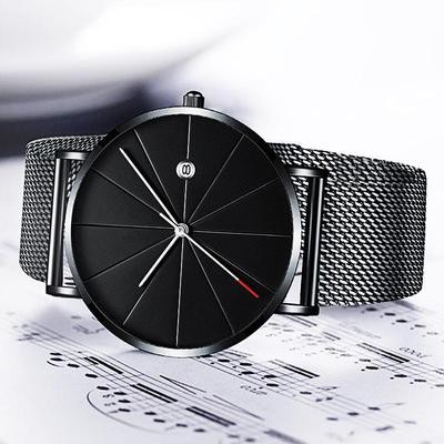 Đồng hồ Dyanwatchshop đeo tay nam  thời trang dây kim loại đồng hồ nam thời trang mặt tròn