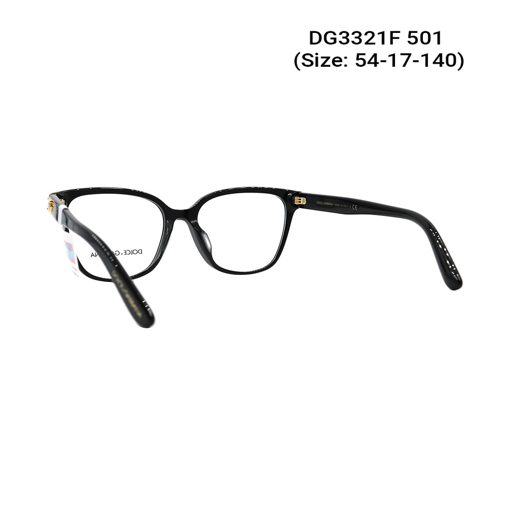 Gọng kính nam nữ chính hãng Dolce &amp; Gabbana DG3321F màu sắc thời trang, thiết kế dễ đeo bảo vệ mắt