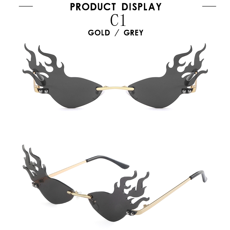 Kính chống nắng thiết kế hình ngọn lửa độc đáo thời trang cho nam và nữ | BigBuy360 - bigbuy360.vn
