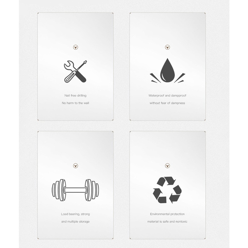 Hộp đựng mỹ phẩm  có thể để bàn/treo phòng tắm theo phong cách Bắc Âu