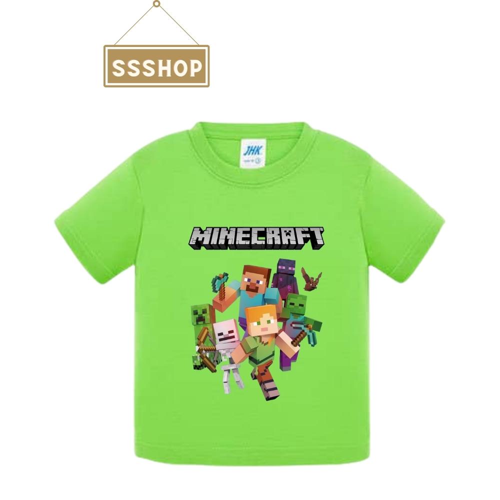 Áo thun trẻ em💖Áo cotton mát mịn In Hình Game Minecraft cho bé trai và bé gái - SSSHOP 04