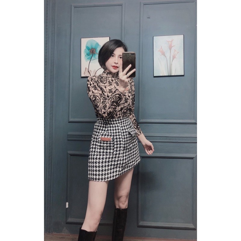 Siêu Hot Áo Ren Cổ Cao Sang Xinh Mê