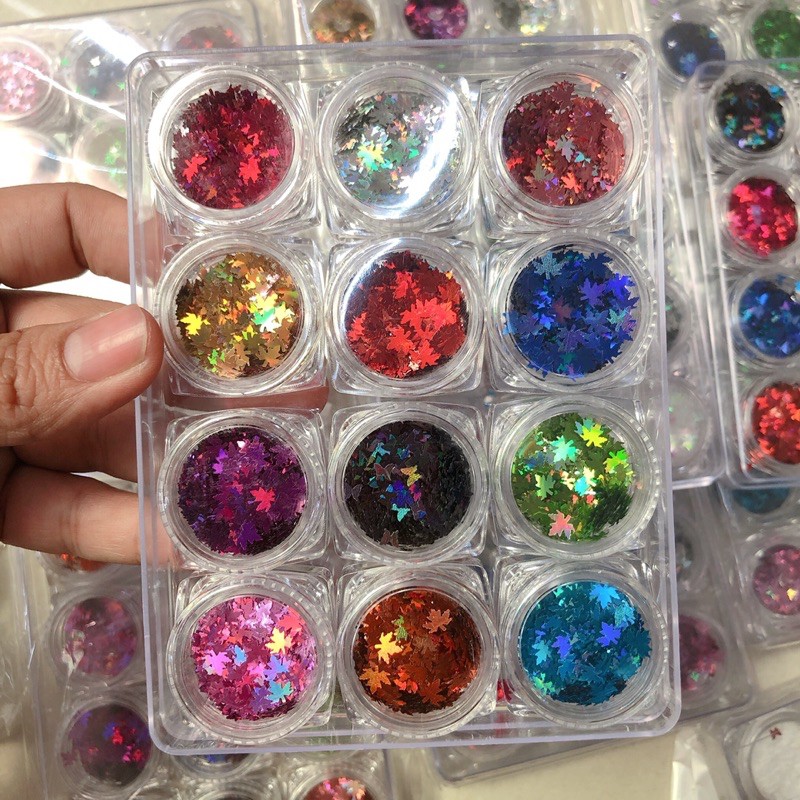 SET BƯỚM 🦋 - SET LÁ THÔNG  - SET SAO 4 CÁNH ✨ TRANG TRÍ NAILS 12 MÀU
