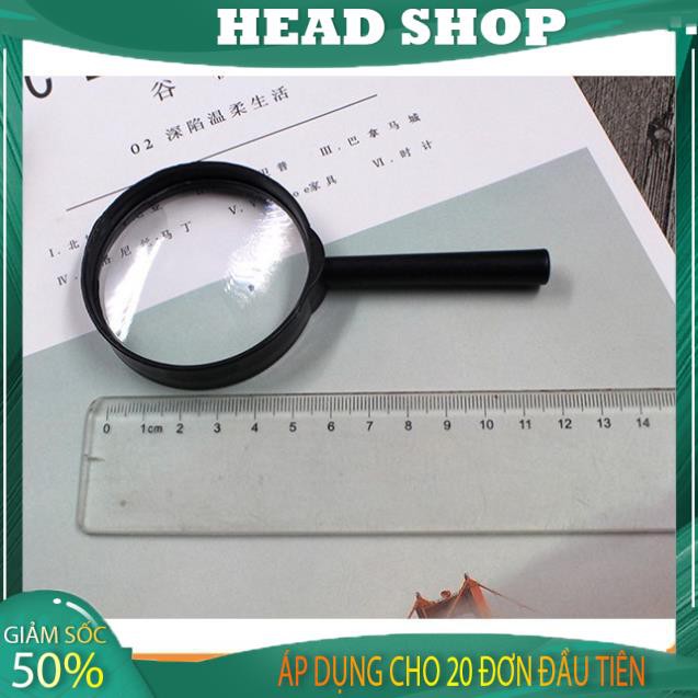 Kính lúp cầm tay 125*60mm cao cấp  dùng đọc sách tiện dụng KL1 HEAD SHOP