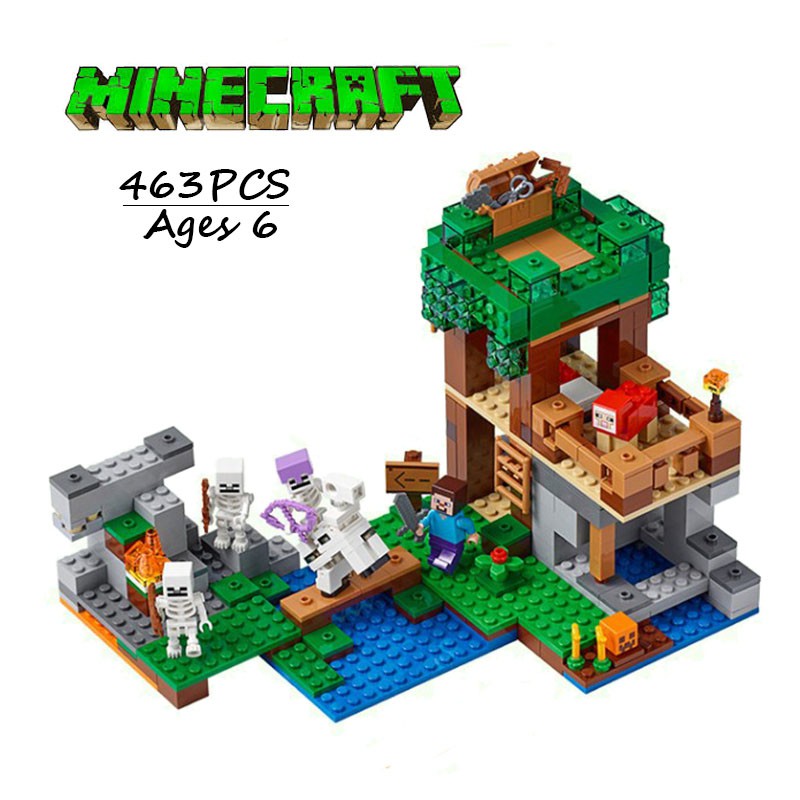 ARENA Bộ Đồ Chơi Lego Xếp Hình Minecraft Cho Bé