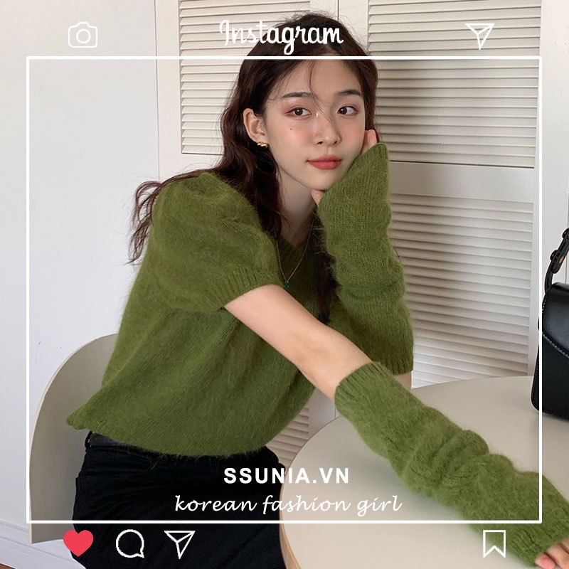 「SSUNIA」🌵Áo Sweater Dệt Kim Dáng Ôm 5 Màu Sắc Lựa Chọn Quyến Rũ Dành Cho Nữ