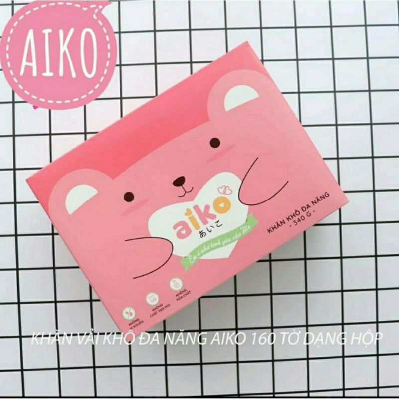 Khăn khô đa năng cao cấp Aiko 160 tờ