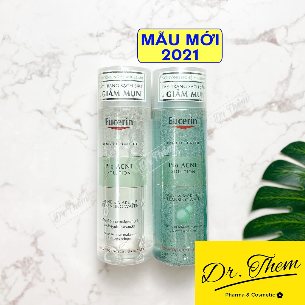 Nước Tẩy Trang Cho Da Dầu Mụn Eucerin Pro Acne Solution Acne &amp; Make Up Cleansing Water 125ml-200ml Proacne