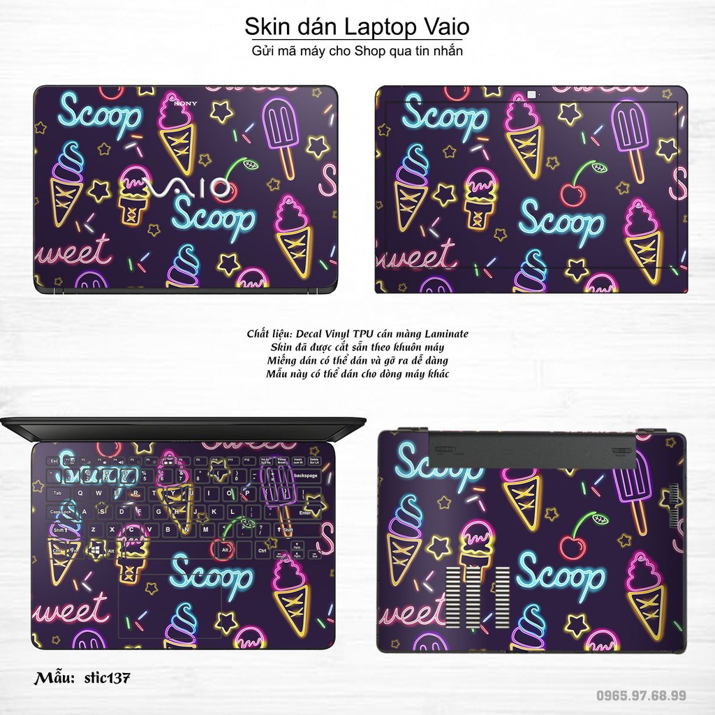 Skin dán Laptop Sony Vaio in hình Hoa văn sticker nhiều mẫu 23 (inbox mã máy cho Shop)