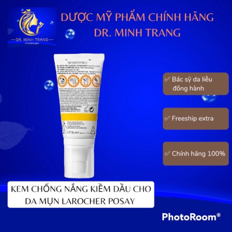 Kem chống nắng giúp bảo vệ da dành cho da bóng dầu, dễ nổi mụn La Roche-Posay Anthelios Anti-Imperfection 50ml