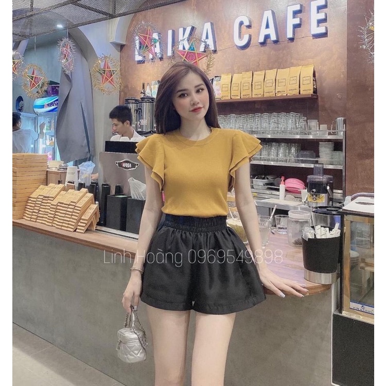 [Ảnh thật] Áo len tay bèo cổ tròn 3 màu
