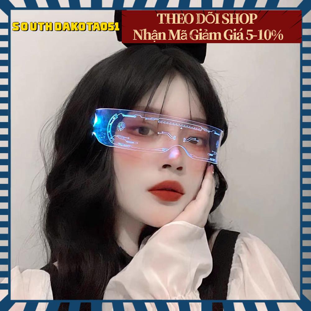 Southdakota051 Kính LED Di động Hài hước Cosplay Halloween Party Bar Phong cách tương lai Thắp sáng dành cho Nam giới Phụ nữ