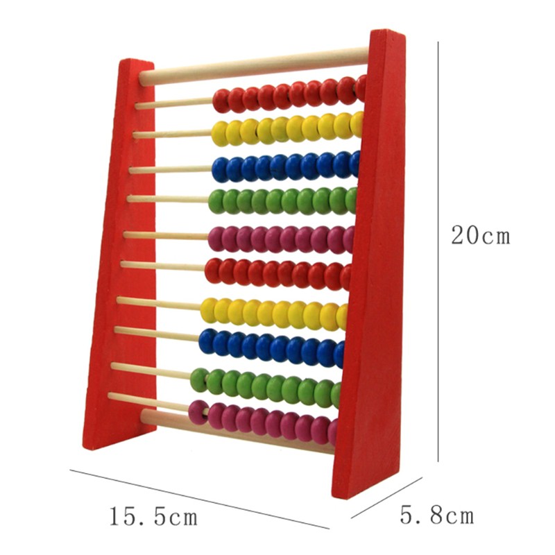 Đồ Chơi Bàn Tính 10 Hàng Bằng Gỗ Cho Bé 6-8 Tuổi