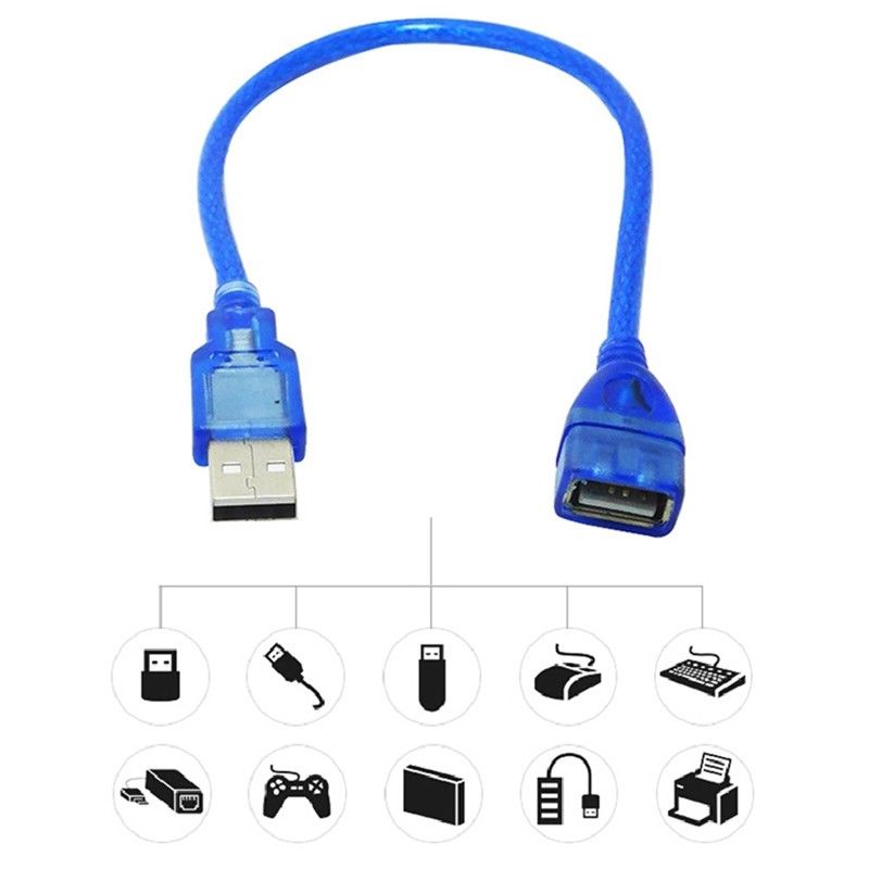 Cáp nối dài USB 2.0 dài 0.3/ 1.5/ 3m tiện dụng