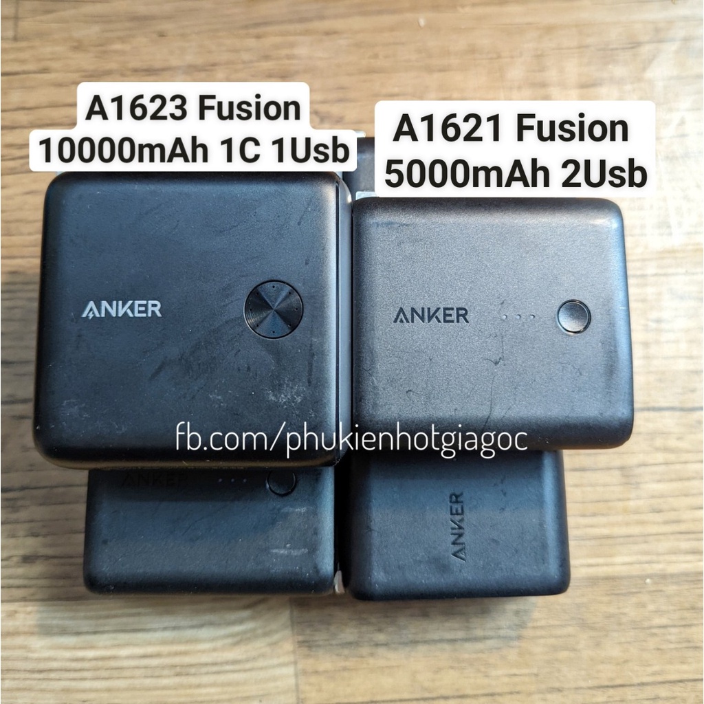 Sạc kiêm pin dự phòng sạc nhanh PD Anker Fusion 10000 mAh PD / IQ3 20W /15W- A1623 / A1621 qua sử dụng
