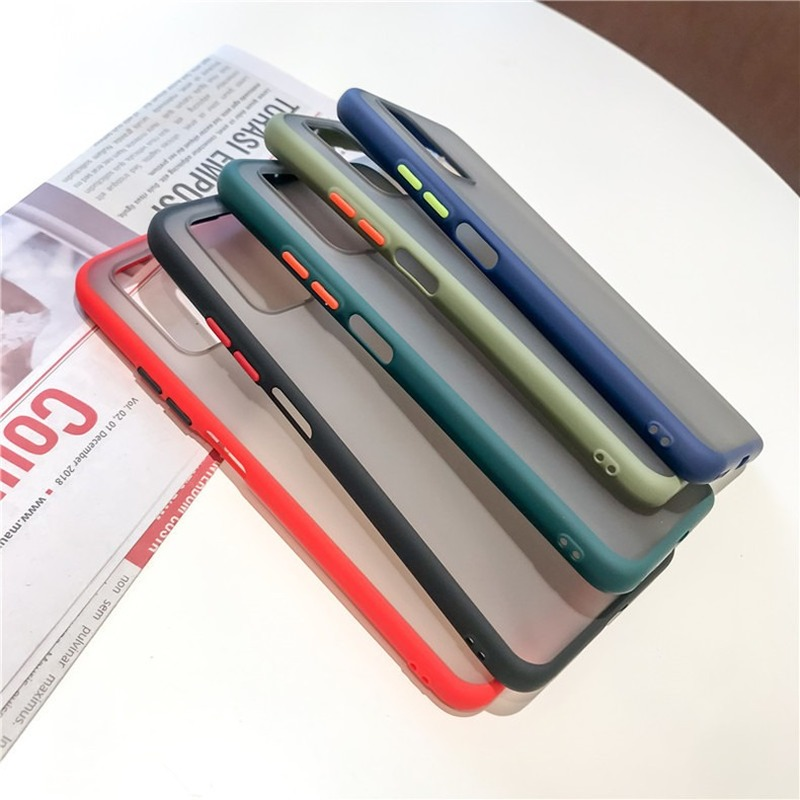 Ốp Điện Thoại Nhựa Cứng PC Bề Mặt Nhám Viền Màu Redmi Mi 9 9A 9C 9T 10 10C K30 K40 K40Pro K20 K20Pro 4G 5G