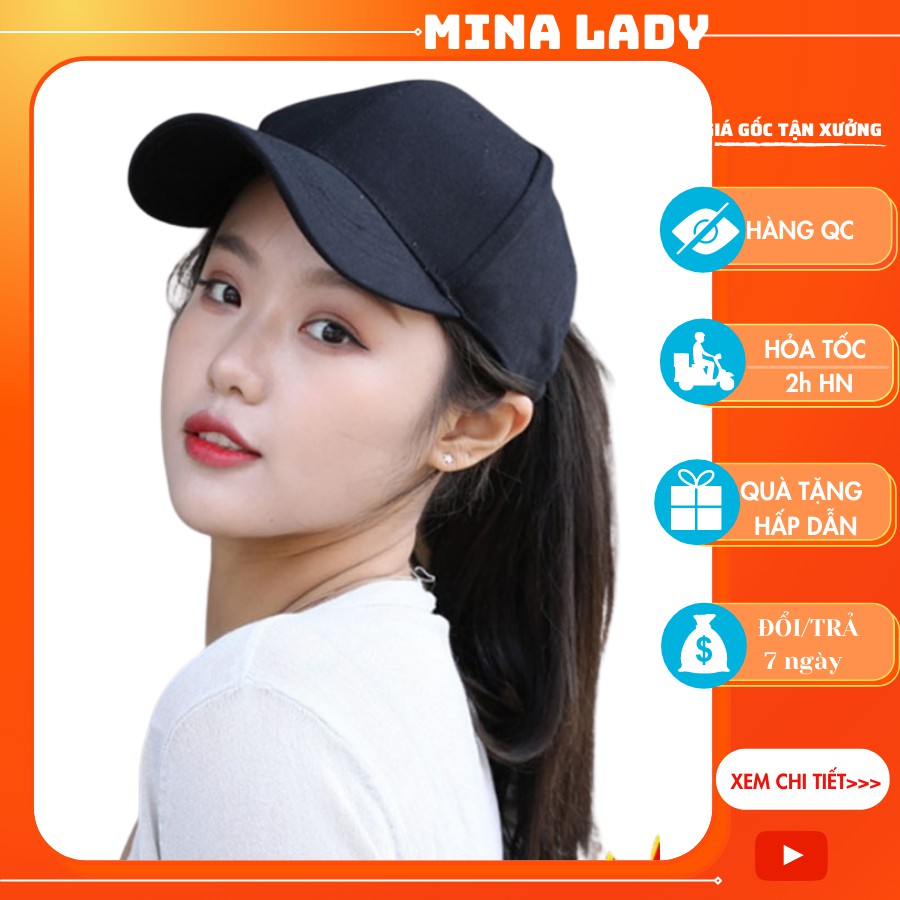 Mũ nón lưỡi trai nữ nửa đầu bo chun sau