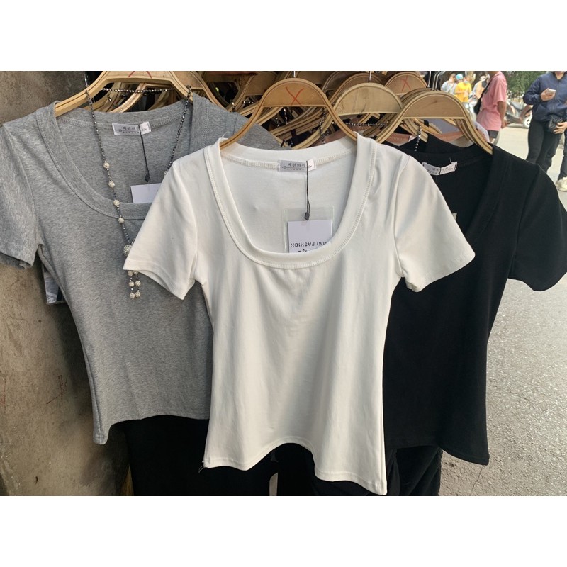 [Mã FASHIONG10 giảm 10k đơn 50K] ÁO THUN CỔ VUÔNG CHẤT ĐẸP MS18929 | BigBuy360 - bigbuy360.vn